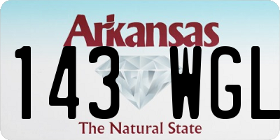 AR license plate 143WGL