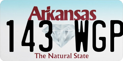 AR license plate 143WGP