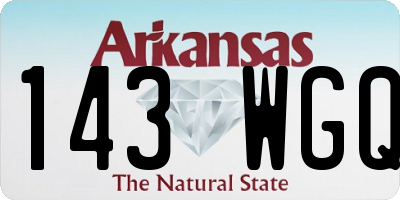 AR license plate 143WGQ