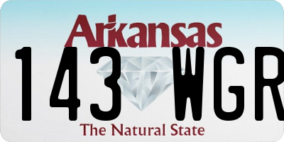 AR license plate 143WGR