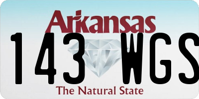 AR license plate 143WGS