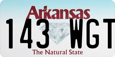AR license plate 143WGT