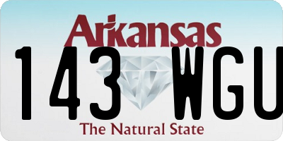 AR license plate 143WGU