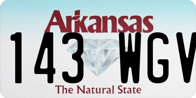 AR license plate 143WGV