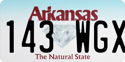AR license plate 143WGX