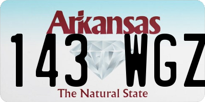 AR license plate 143WGZ