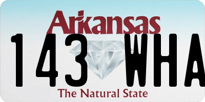 AR license plate 143WHA
