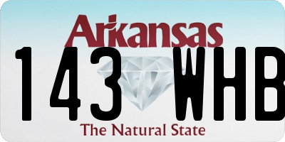 AR license plate 143WHB