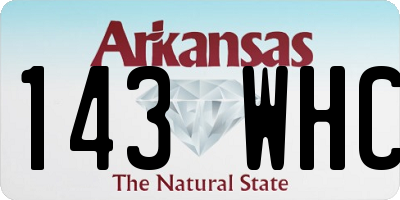 AR license plate 143WHC