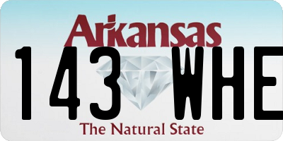 AR license plate 143WHE