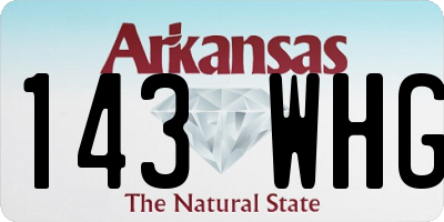 AR license plate 143WHG