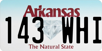AR license plate 143WHI