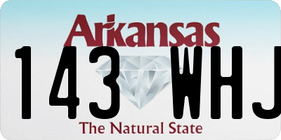 AR license plate 143WHJ