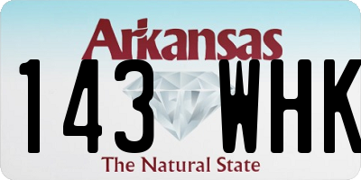 AR license plate 143WHK