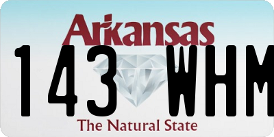 AR license plate 143WHM