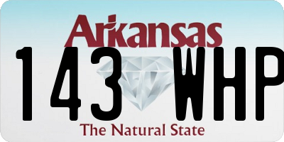 AR license plate 143WHP