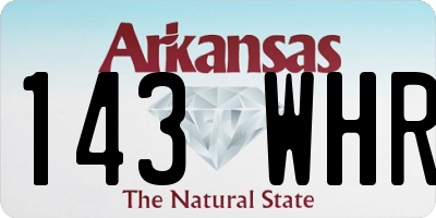 AR license plate 143WHR