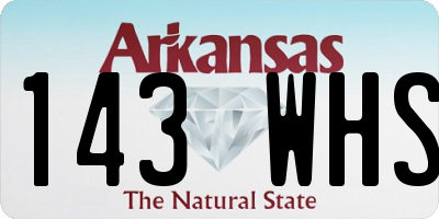 AR license plate 143WHS
