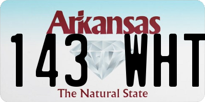 AR license plate 143WHT