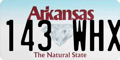 AR license plate 143WHX