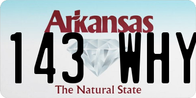 AR license plate 143WHY