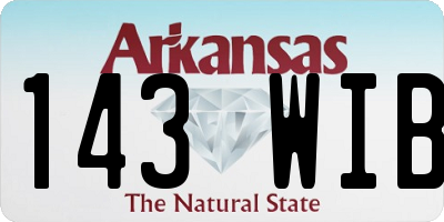 AR license plate 143WIB