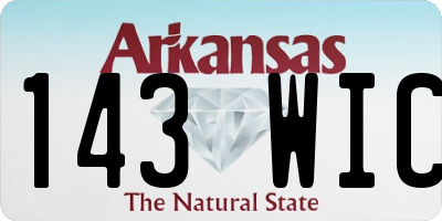 AR license plate 143WIC