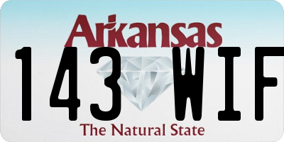 AR license plate 143WIF