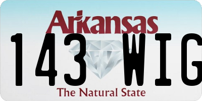 AR license plate 143WIG