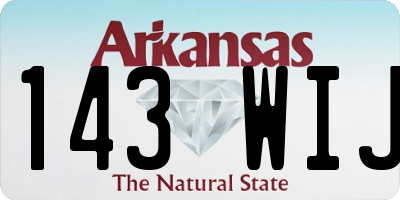 AR license plate 143WIJ