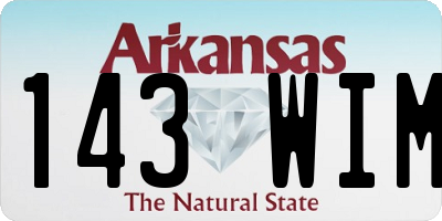 AR license plate 143WIM