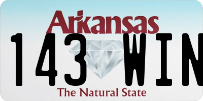 AR license plate 143WIN