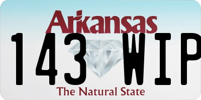 AR license plate 143WIP