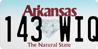 AR license plate 143WIQ