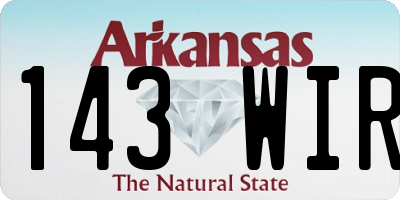 AR license plate 143WIR