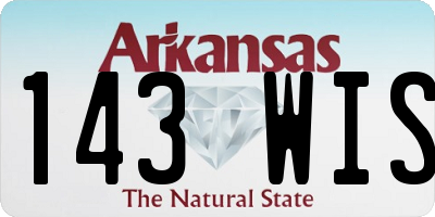 AR license plate 143WIS