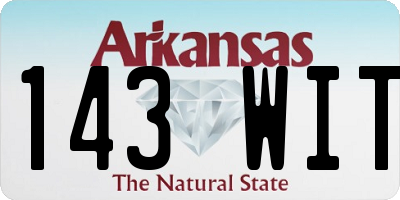 AR license plate 143WIT