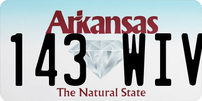 AR license plate 143WIV