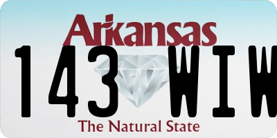 AR license plate 143WIW