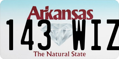 AR license plate 143WIZ