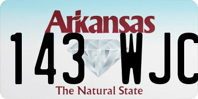 AR license plate 143WJC
