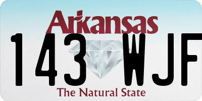 AR license plate 143WJF