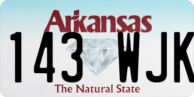 AR license plate 143WJK