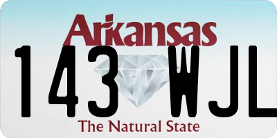 AR license plate 143WJL