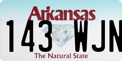 AR license plate 143WJN