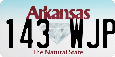 AR license plate 143WJP