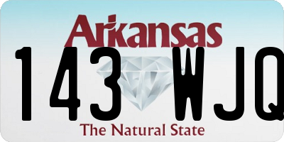 AR license plate 143WJQ