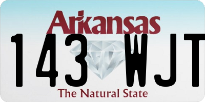 AR license plate 143WJT