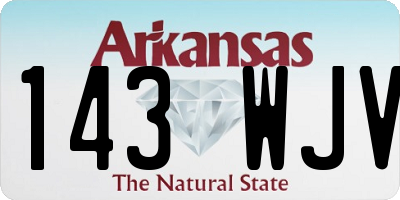 AR license plate 143WJV
