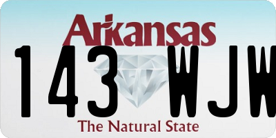 AR license plate 143WJW